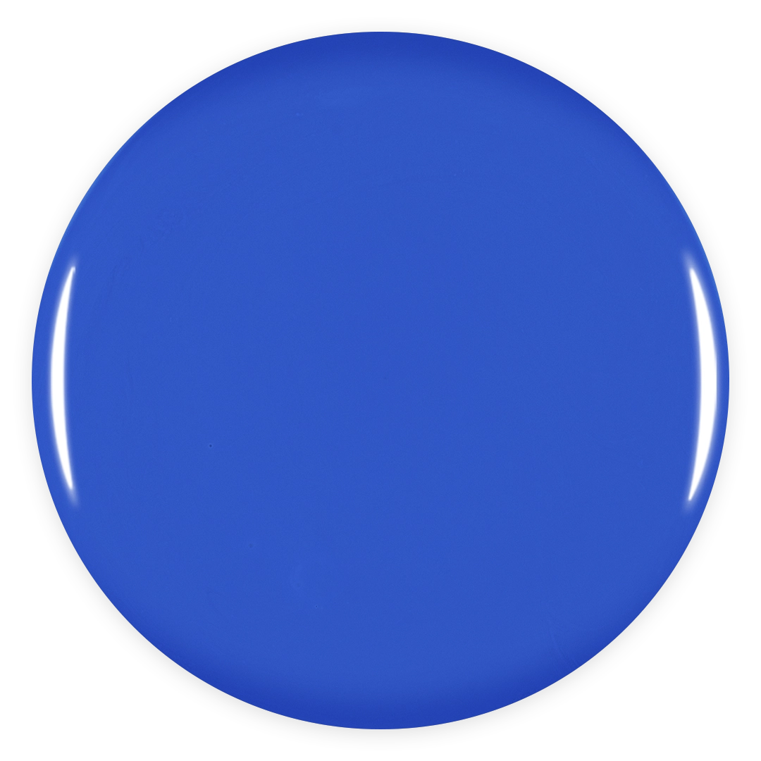 Gota gel color esmalte permanente azul brillante cremoso