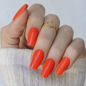 mano baby gel color esmalte permanente rojo neon cremoso pink mask