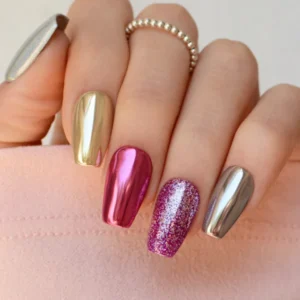esmaltado permanente efecto espejo polvos deco